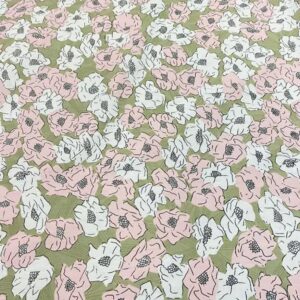 Algodón 100% estampado flores tonos pastel