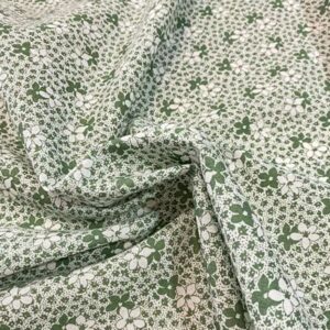 Algodón 100% estampado flores tonos verdes