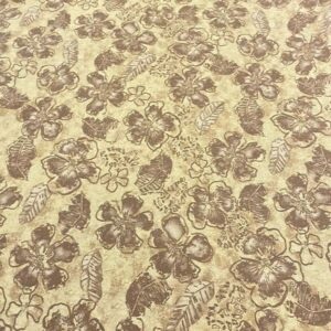 Algodón detalle flores hawaianas