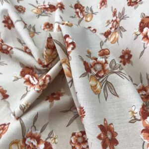 Algodón flores otoño anaranjados