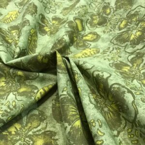 Algodón flores verdes