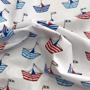 Algodón infantil barco