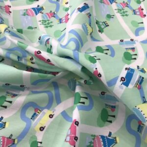 Algodón infantil coches