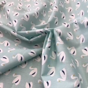 Algodón motivo cisne