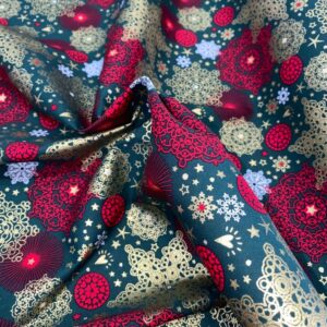 Algodón motivos navideños estrellas
